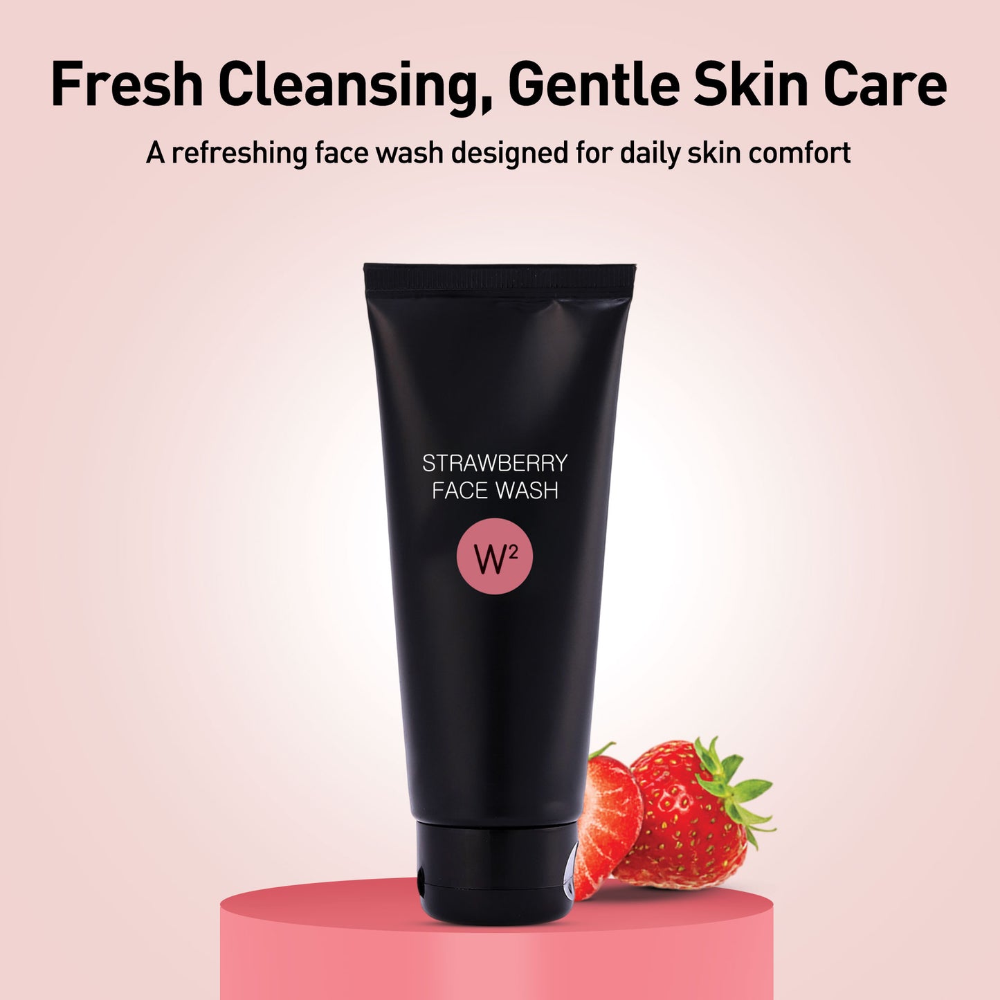 W2 strawberry Face wash-Black